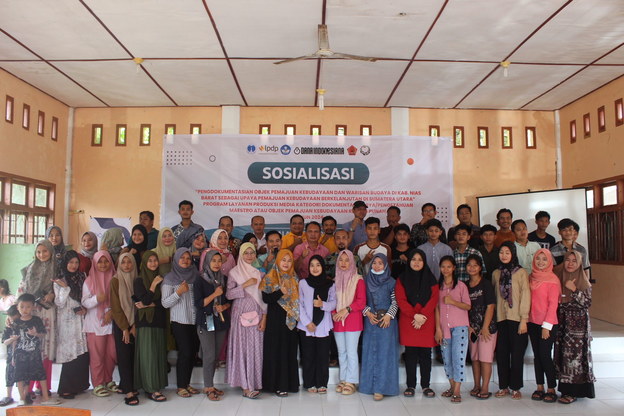 SOSIALISASI KEGIATAN - PENGDOKUMENTASIAN SITUS MEGALITIK DAN OBJEK PEMAJUAN KEBUDAYAAN RAWAH PUNAH SEBAGAI WARISAN BUDAYA BERKELANJUTAN DI NIAS BARAT SUMATERA UTARA